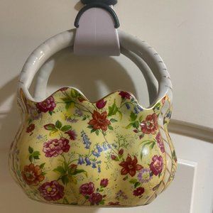 Vintage Formalities by Baum Bros. Rose Handled Basket Vase